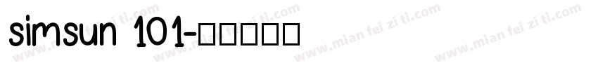simsun 101字体转换